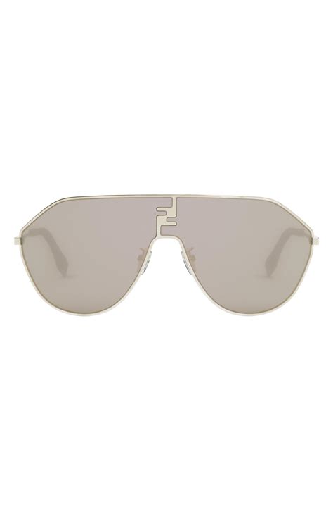 fendi mens sunglasses aviators|fendi geometric rimless aviator sunglasses.